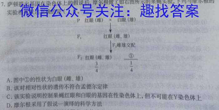 百师联盟 2024届高三冲刺卷(二)2 福建卷生物学试题答案