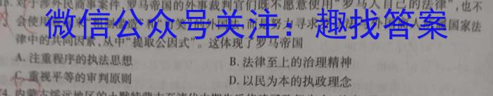 2024届衡中同卷调研卷新教材版A (二)历史试卷答案