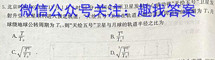 2023-2024学年（下）江西师大附中高三素养测试卷（2月入学考试）物理试卷答案