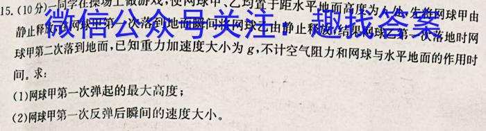 江西省2024年中考总复习·冲刺卷(二)2物理试题答案