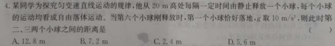 ​［广安中考］广安市2024年初中学业水平考试道德与法治试题及答案(物理)试卷答案