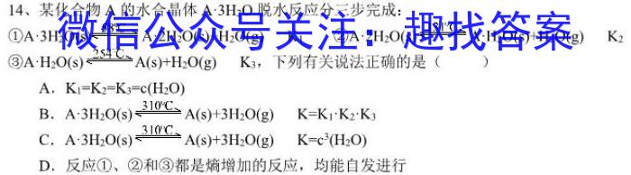 j2024届贵州省高二12月联考(24-203B)化学试卷答案