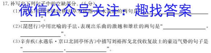 卓越联盟2023-2024学年高二（下）第三次月考语文