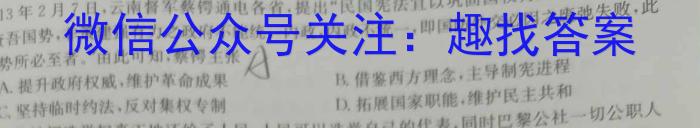 甘肃省合水一中高三级12月份教学质量检测考试(9106C)历史试卷答案