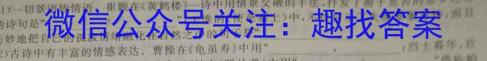 学业测评•分段训练•江西省2024届九年级训练（四）语文