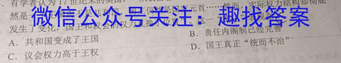 2024届衡水金卷先享题调研卷(湖北专版)三历史试卷答案