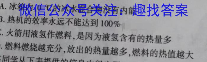 新余市2023-2024学年度下学期期末质量检测（高二年级）物理试题答案