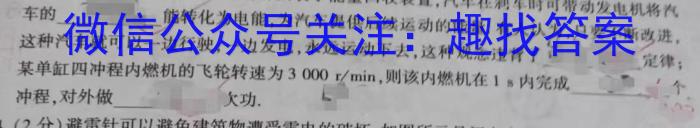 江西省2023-2024学年度上学期第二次阶段性学情评估（九年级）l物理