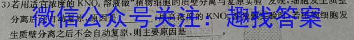 河北省2024年九年级5月模拟(六)生物学试题答案