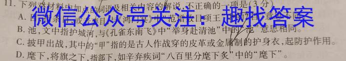 2025年普通高等学校招生全国统一考试模拟金卷(一)1语文