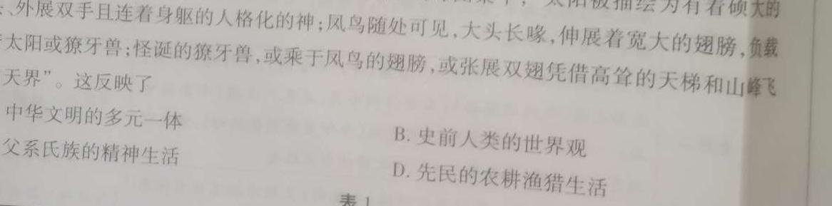 [今日更新]河北省2024年初中毕业生升学文化课模拟考试（二）历史试卷答案