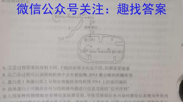 衡水金卷先享题2024答案调研卷(广西专版生物学试题答案