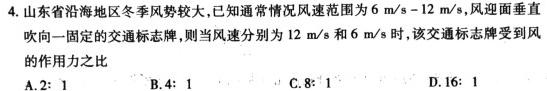 陕西省2024年九年级仿真模拟示范卷 SX(一)物理试题.