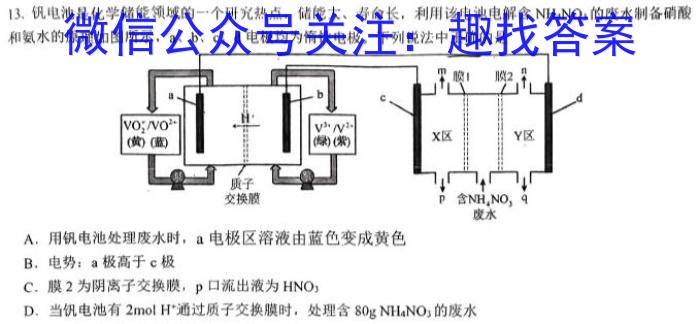 q天一大联考 2023-2024学年高一年级阶段性测试(二)2化学