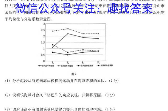 [今日更新]2024届安徽省中考学业水平检测地理h