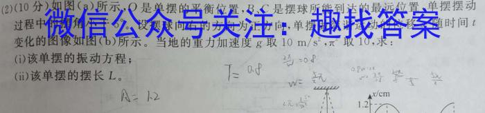 2023学年第二学期杭州市高二年级教学质量检测（期末考试）物理试题答案