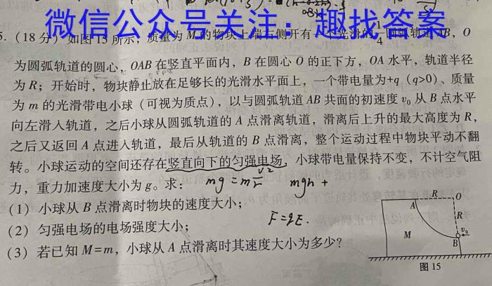 学海园大联考 2024届高三冲刺卷(三)3物理试卷答案