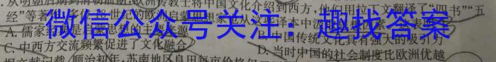 2023-2024学年安徽省九年级教学质量检测(四)历史试卷答案