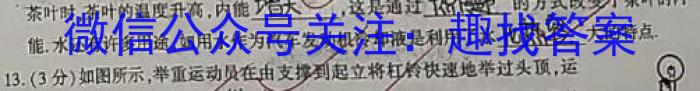 安徽省2024-2025学年上学期八年级开学考试（无标题VII）物理试卷答案