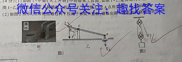 安徽省2023~2024学年度届八年级阶段质量检测 R-PGZX D-AH♯物理试卷答案