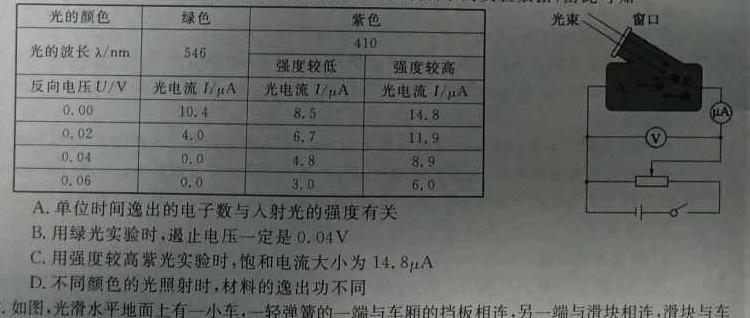 [今日更新]安徽鼎尖教育 2024届高三5月考试.物理试卷答案