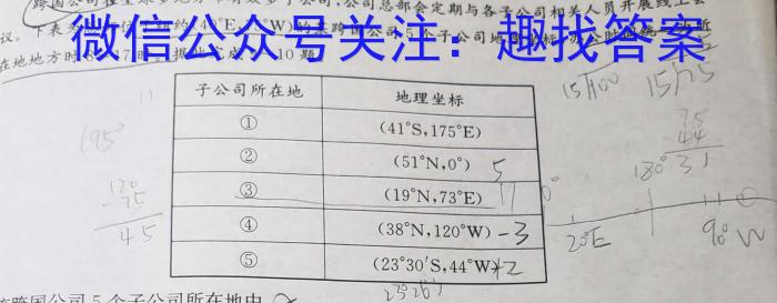 [今日更新]2023-2024学年海南高一阶段性教学检测(五)地理h