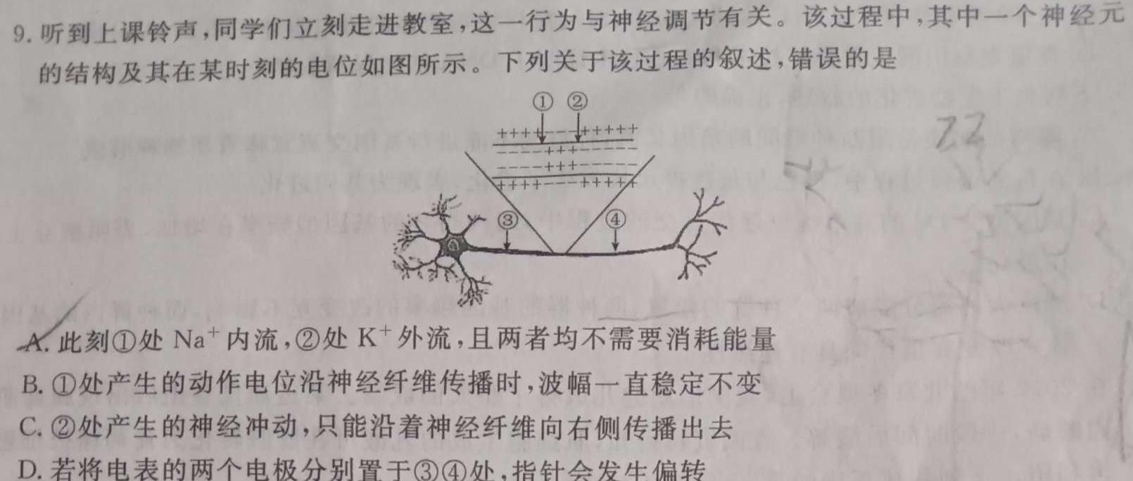 U18盟校模拟卷内部专用版(五)5生物