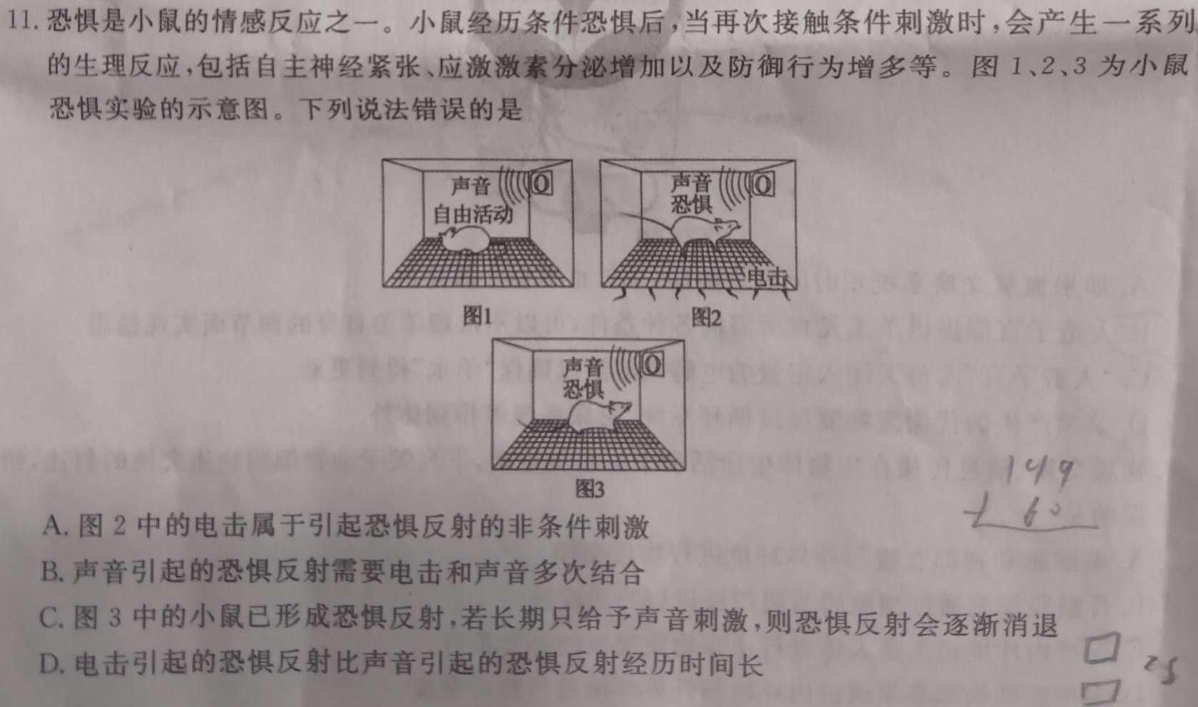 浙江强基（培优）联盟2024年7月学考联考生物学部分