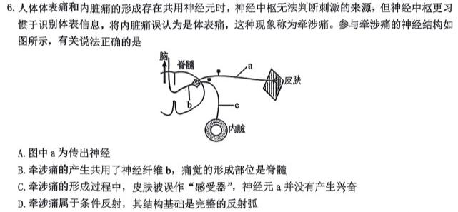 2024年河南省普通高中招生考试试卷(B)生物