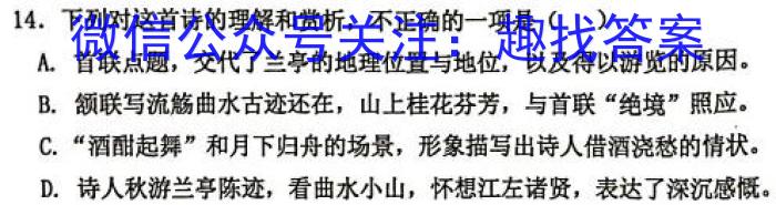 江西省2024年初中学业水平考试模拟(一)1语文