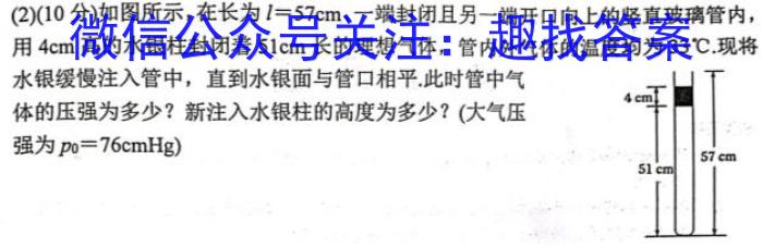 A10联盟·2021级高二下学期期中联考物理试卷答案