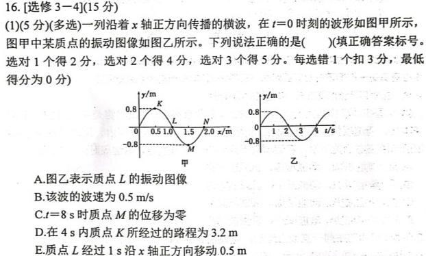 [今日更新]陕西省渭南市2024届高三教学质量检测[渭南二模](Ⅱ).物理试卷答案