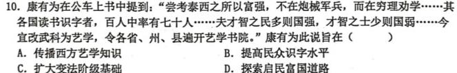 陕西省2024年普通高等学校招生全国统一考试仿真模拟试题历史