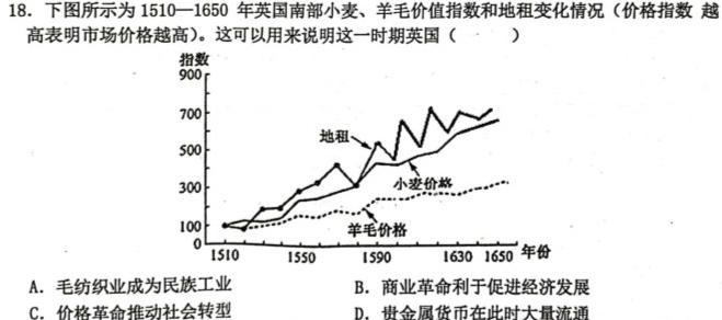 河北省保定市2023-2024学年高三第二次模拟考试(24-453C)历史