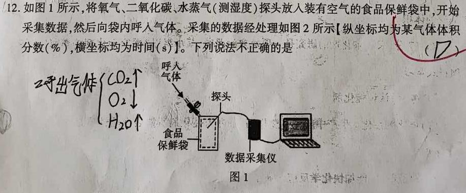 1河北省2023-2024学年度九年级第一学期素质调研三化学试卷答案