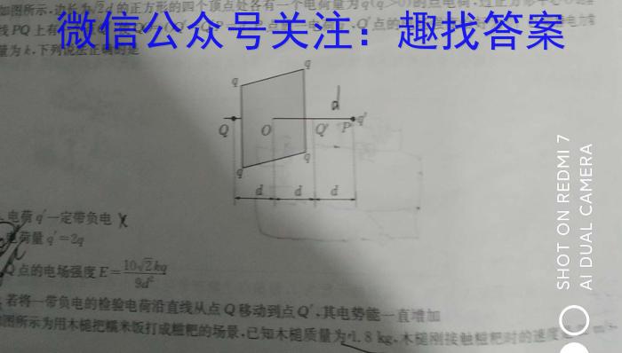 贵州省黔西市2023-2024学年度第二学期七年级期末教学质量检测物理试卷答案