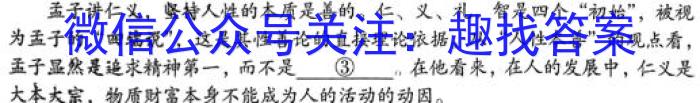 文博志鸿2024年河南省普通高中招生考试模拟试卷(导向一)/语文