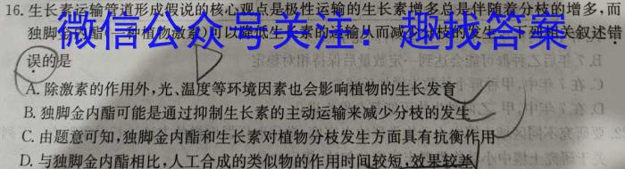 湖北省"腾·云"联盟2023-2024学年高二年级下学期5月联考生物学试题答案