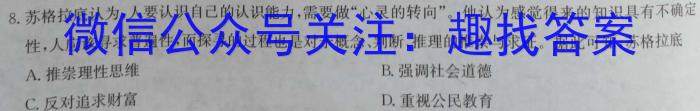 山东名校考试联盟 2023-2024学年高二年级下学期期中检测(2024.05)政治1