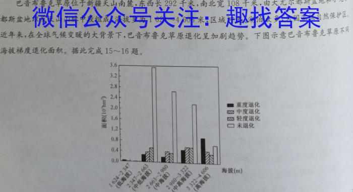 ［内蒙古二模］内蒙古2024届高三第二次模拟考试（431）地理试卷答案