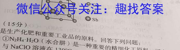 j2024届湖南省高一12月联考(24-193A)化学试卷答案