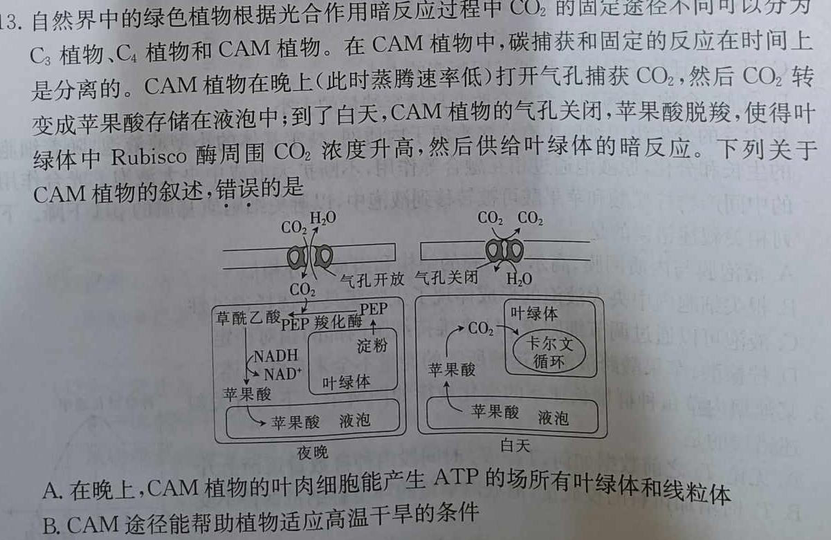 贵州省黔南州2024年初中学业水平模拟考试（二）生物