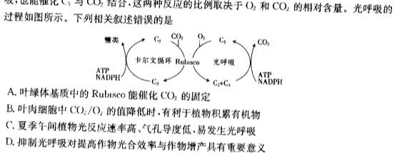 广西2024年春季学期高二年级期末考试(24-609B)生物