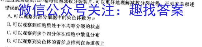 金科大联考·2023~2024学年度高一年级5月质量检测(24601A)生物学试题答案