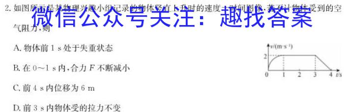 安徽省2024届毕业班适应性考试物理`