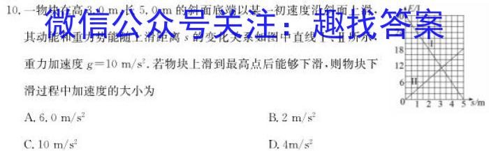 安徽省六安市某校2024届初三阶段性目标检测（七）物理试题答案