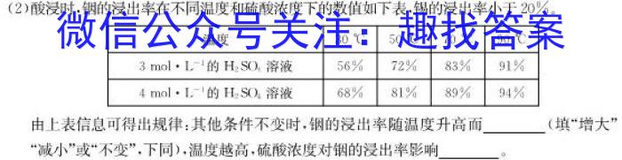 32024年普通高等学校招生全国统一考试仿真模拟金卷(六)化学试题
