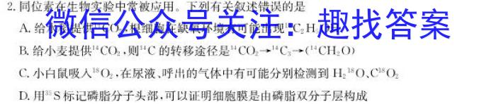 2024年卷行天下 高二上学期期末考试模拟卷(一)生物学试题答案