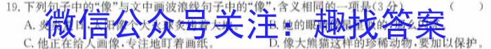 万友2023-2024学年下学期九年级·第一次检测/语文