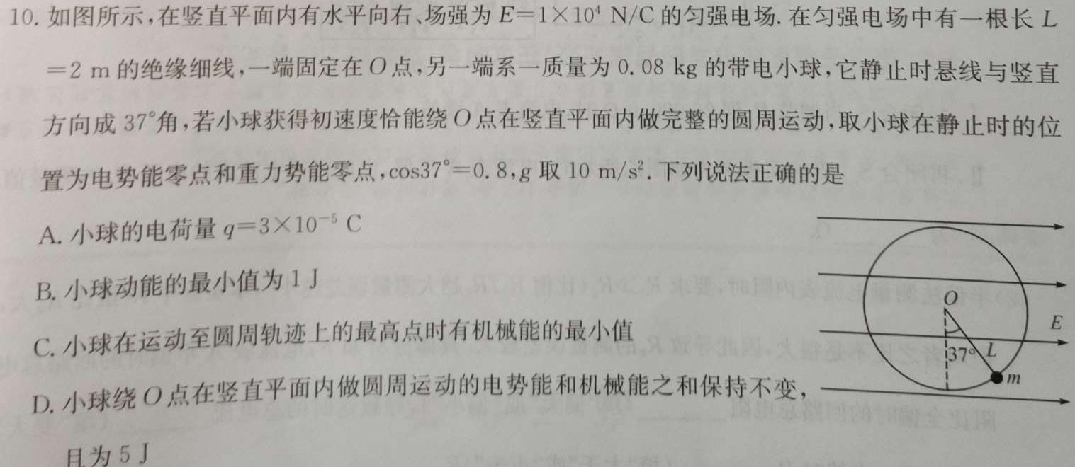 [今日更新]2024届福建省高三12月联考(24-254C).物理试卷答案